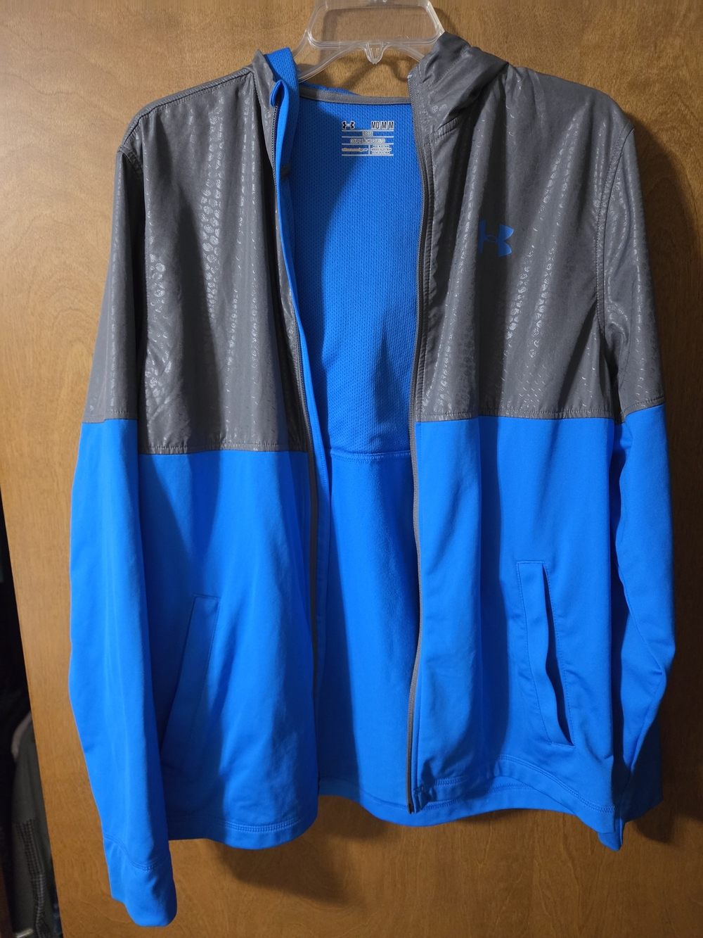 Under Armour Men’s Blue and Gray Full-Zip Hooded Jacket